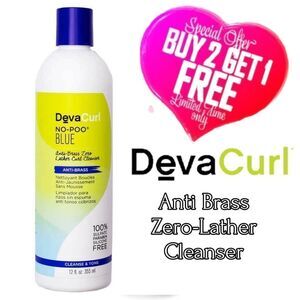 NO POO Blue Anti-Brass Zero Lather Curl Hair Cleanser